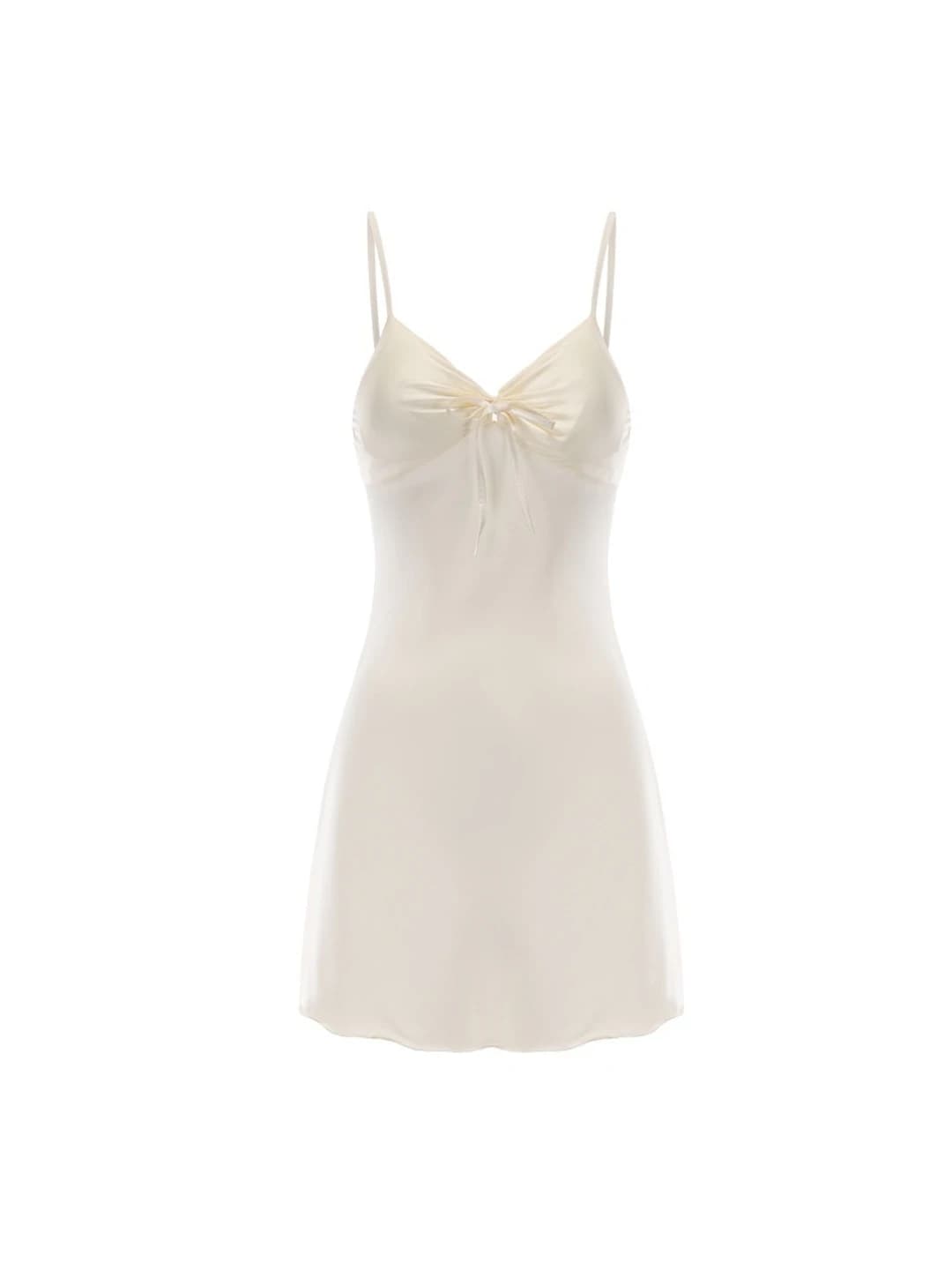 Guiruo silky satin camisole and robe set with padded cups, a-line slip, sexy loungewear