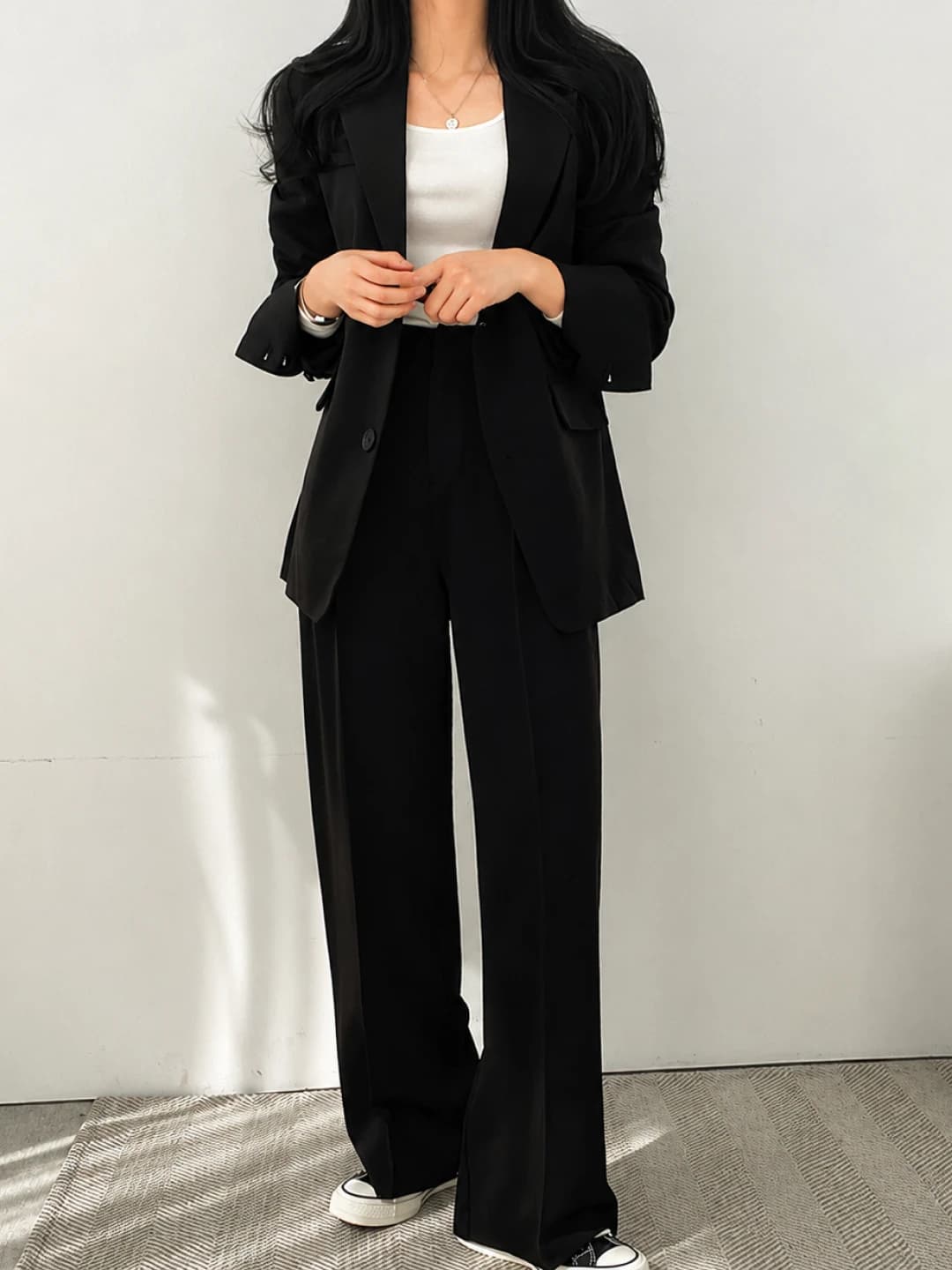 Women's suit with trousers, spring/autumn 2026 Korean designer casual street style