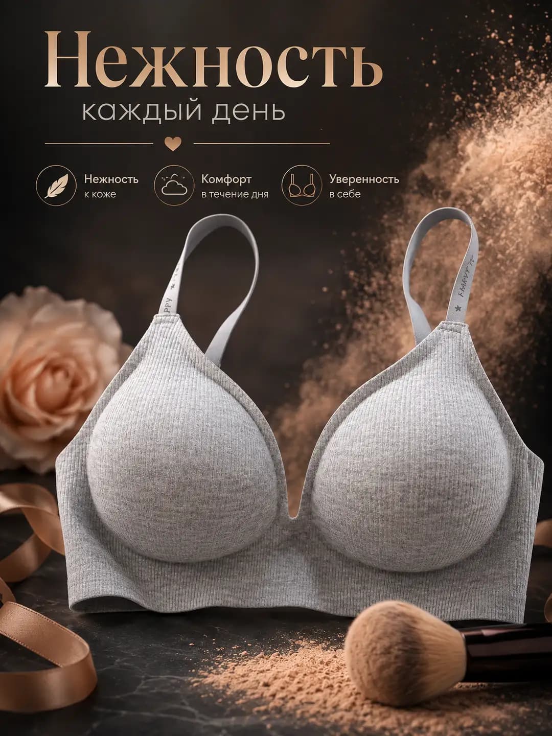 Женский пуш-ап бюстгальтер, 10 см, хлопок, гладкий, сексуальный