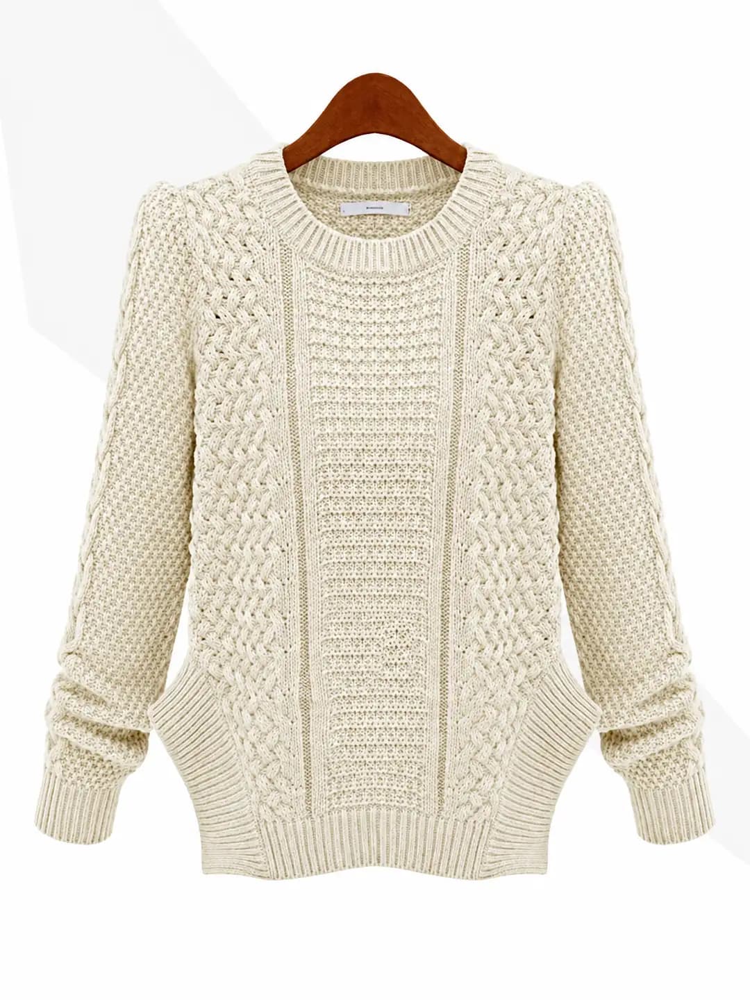 Original export new European/American loose cable-knit plus-size long-sleeve women's sweater