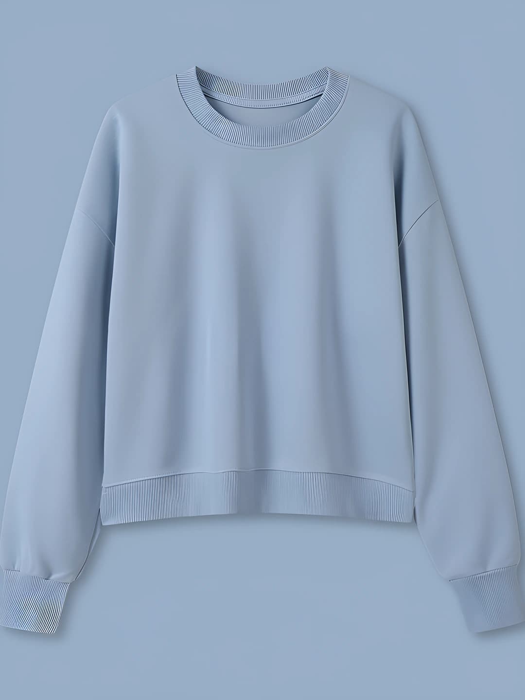 Crew neck: Sky blue