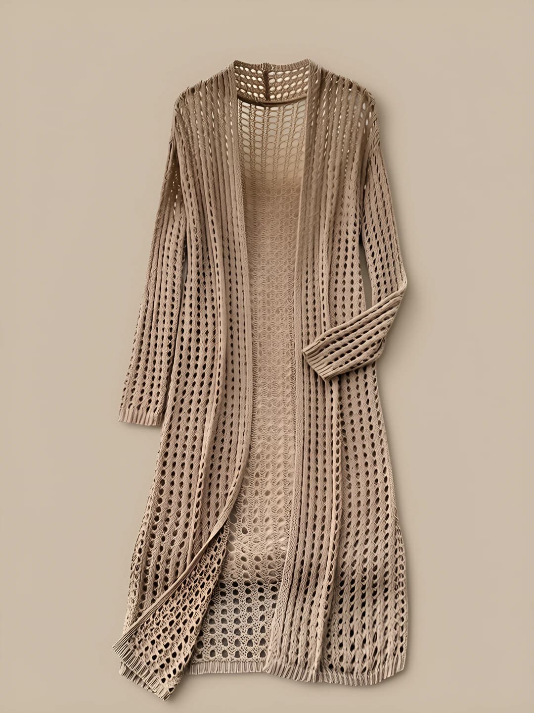 Women's solid colour loose fit cardigan for spring-summer, POLO collar, three-quarter sleeve, mid-length, casual style