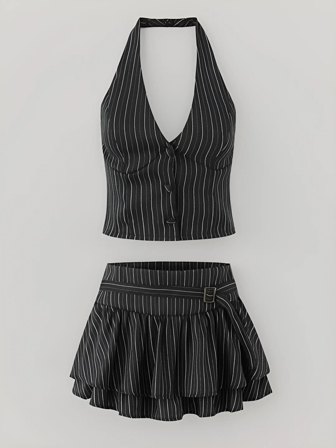Black striped set