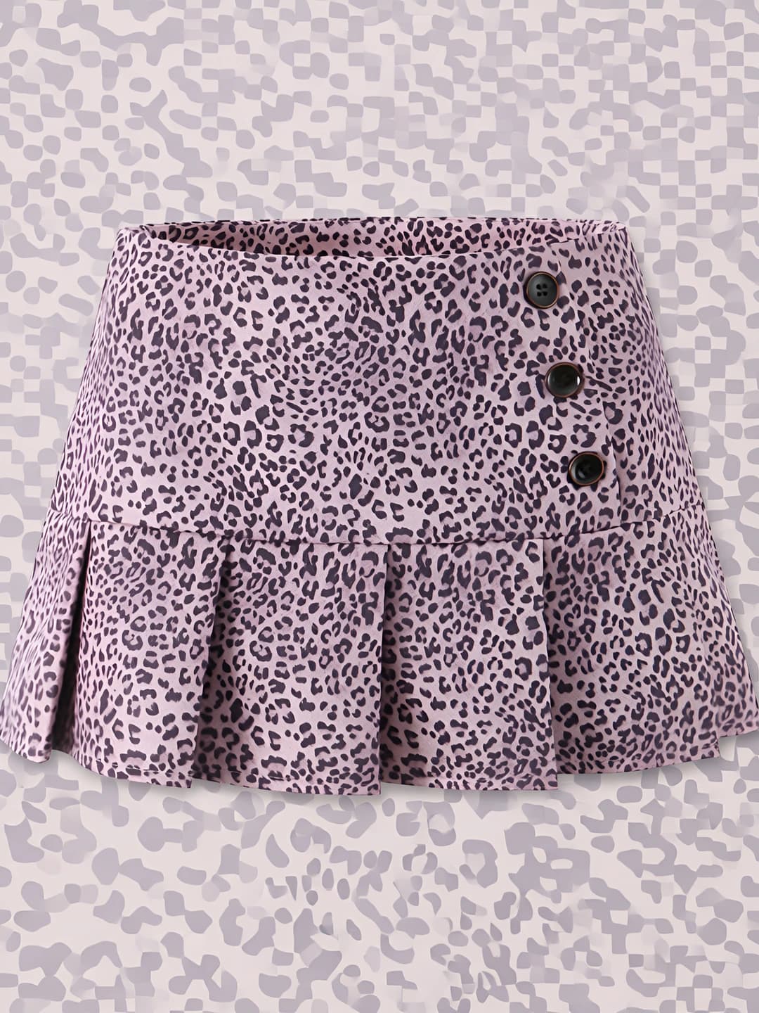 Pink Leopard Print Skirt