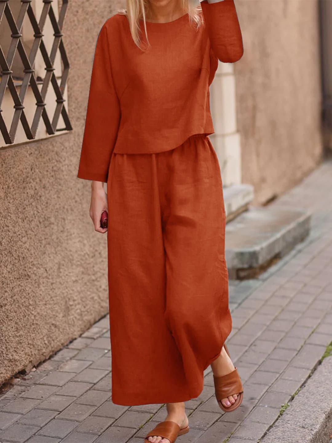 Orange, long, long sleeve