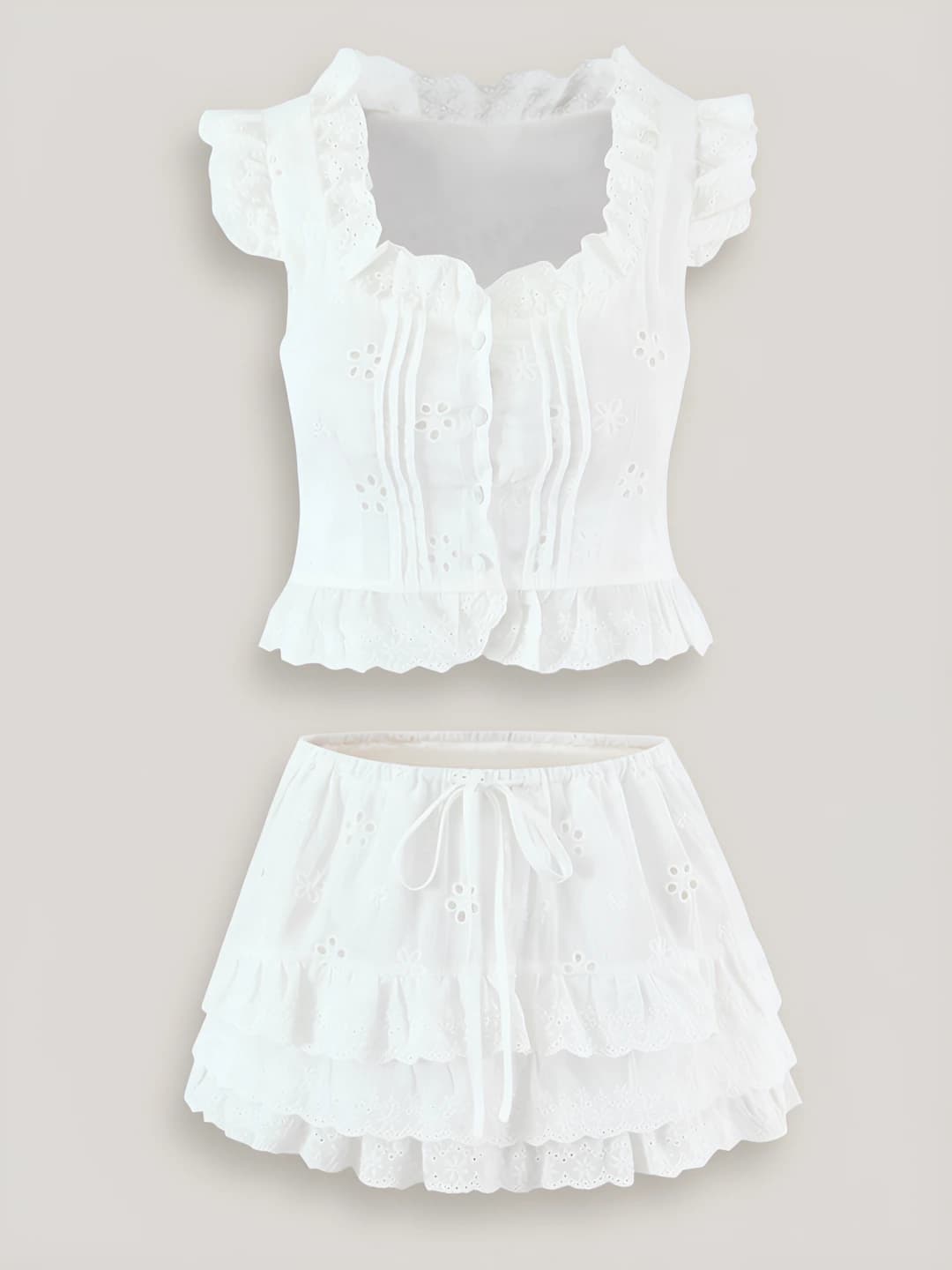 White Two-piece Set