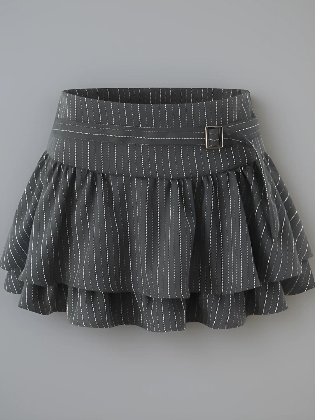 Grey striped skirt