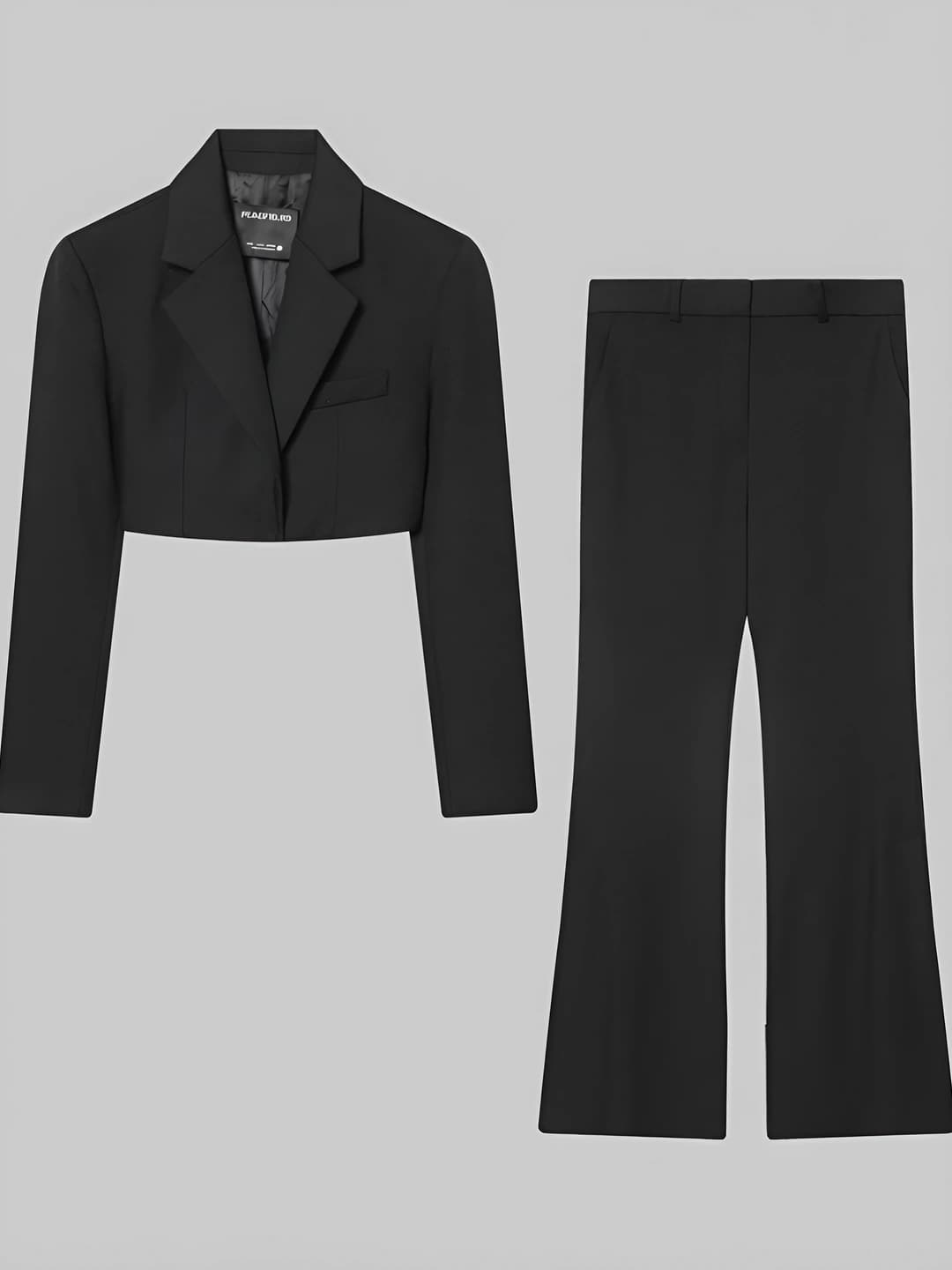 Black suit pants set