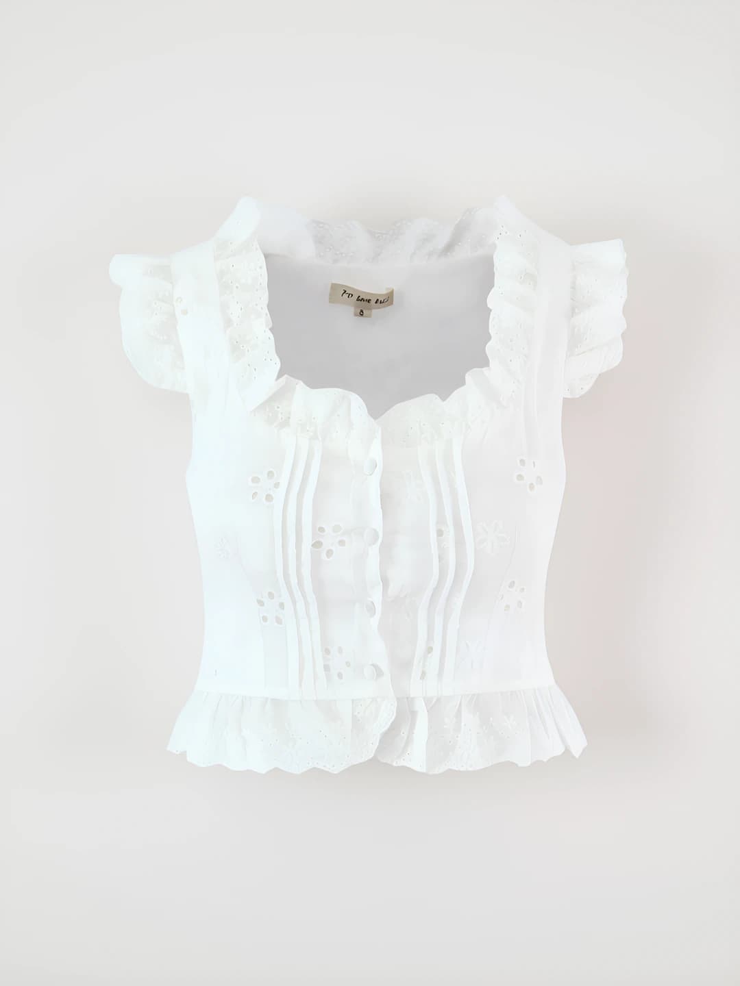 White Short-sleeved Top
