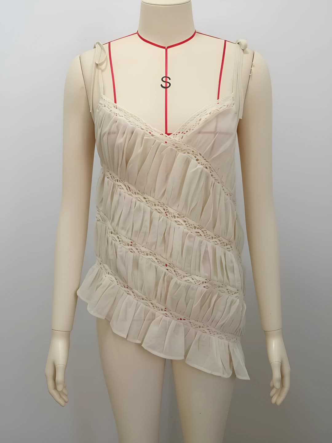 Women's strap top: slim fit, V-neck, solid colour, summer