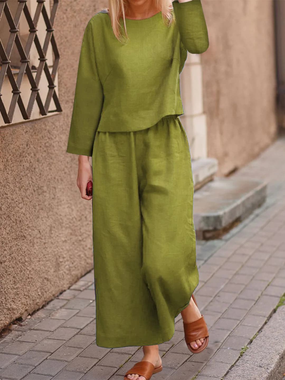 Green, long, long sleeve