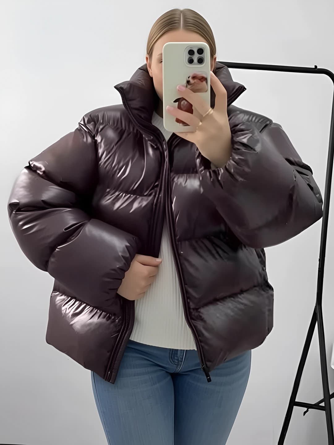 Chocolate padded jacket