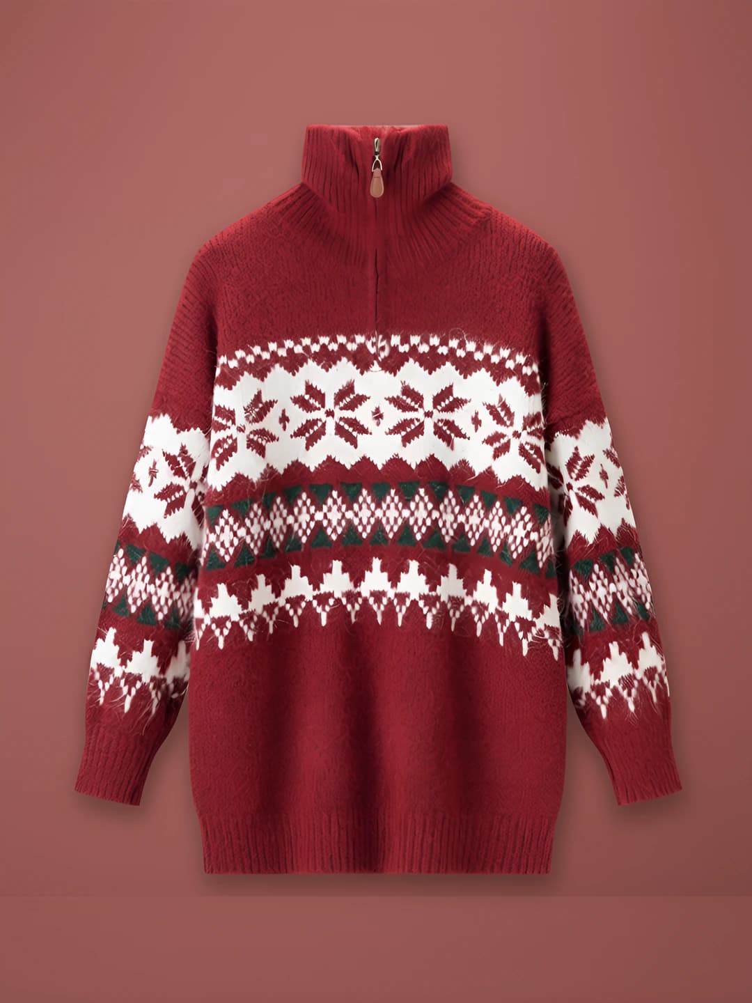Red Fair Isle Knit