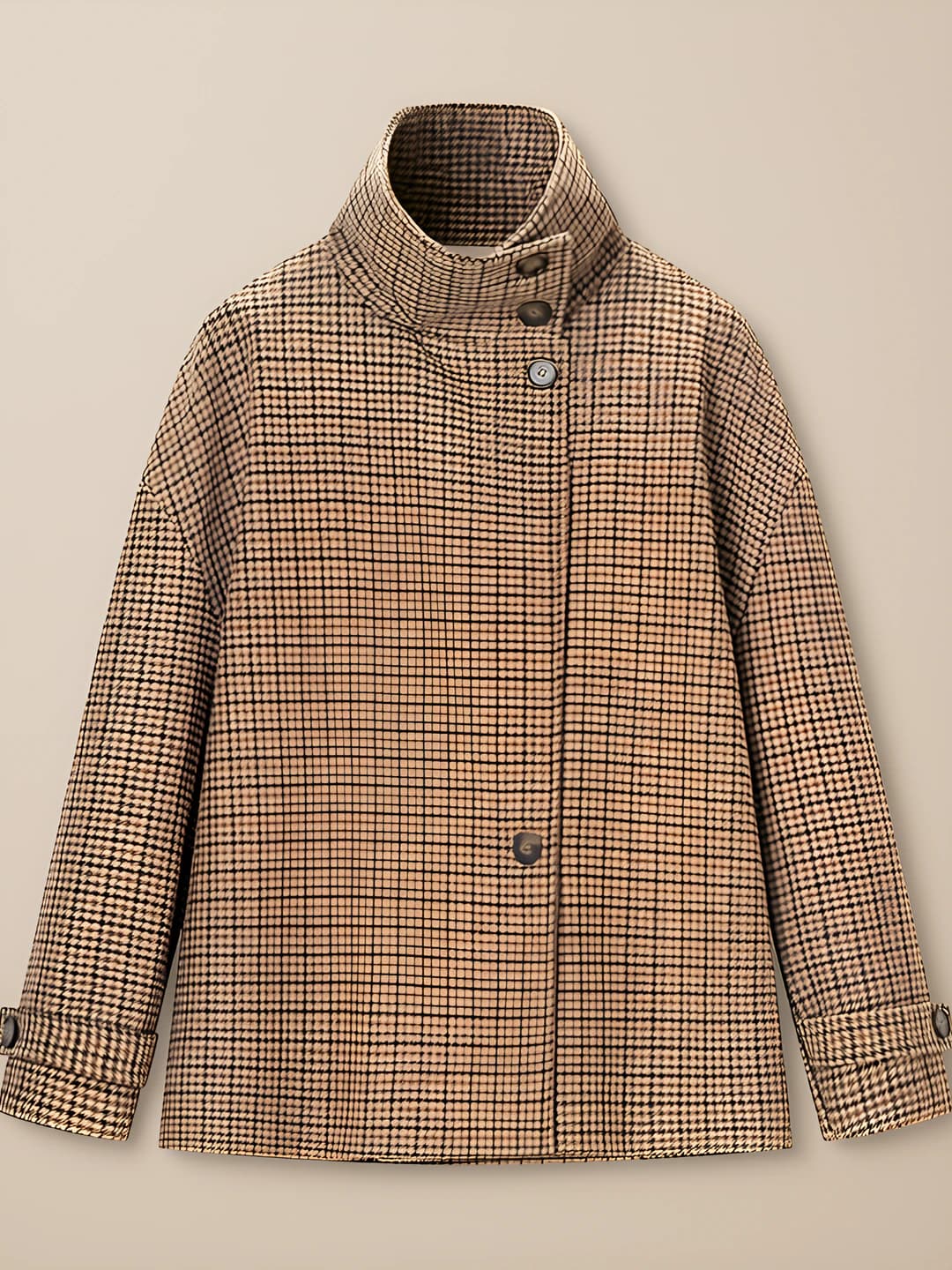 Pigeon feather print coat