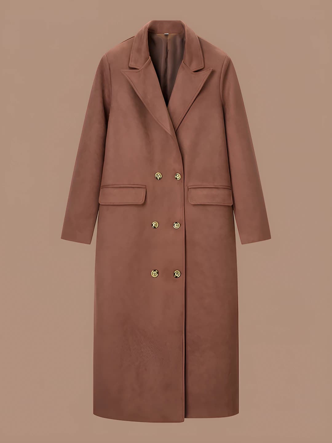 Qizil-jigarrang trench palto