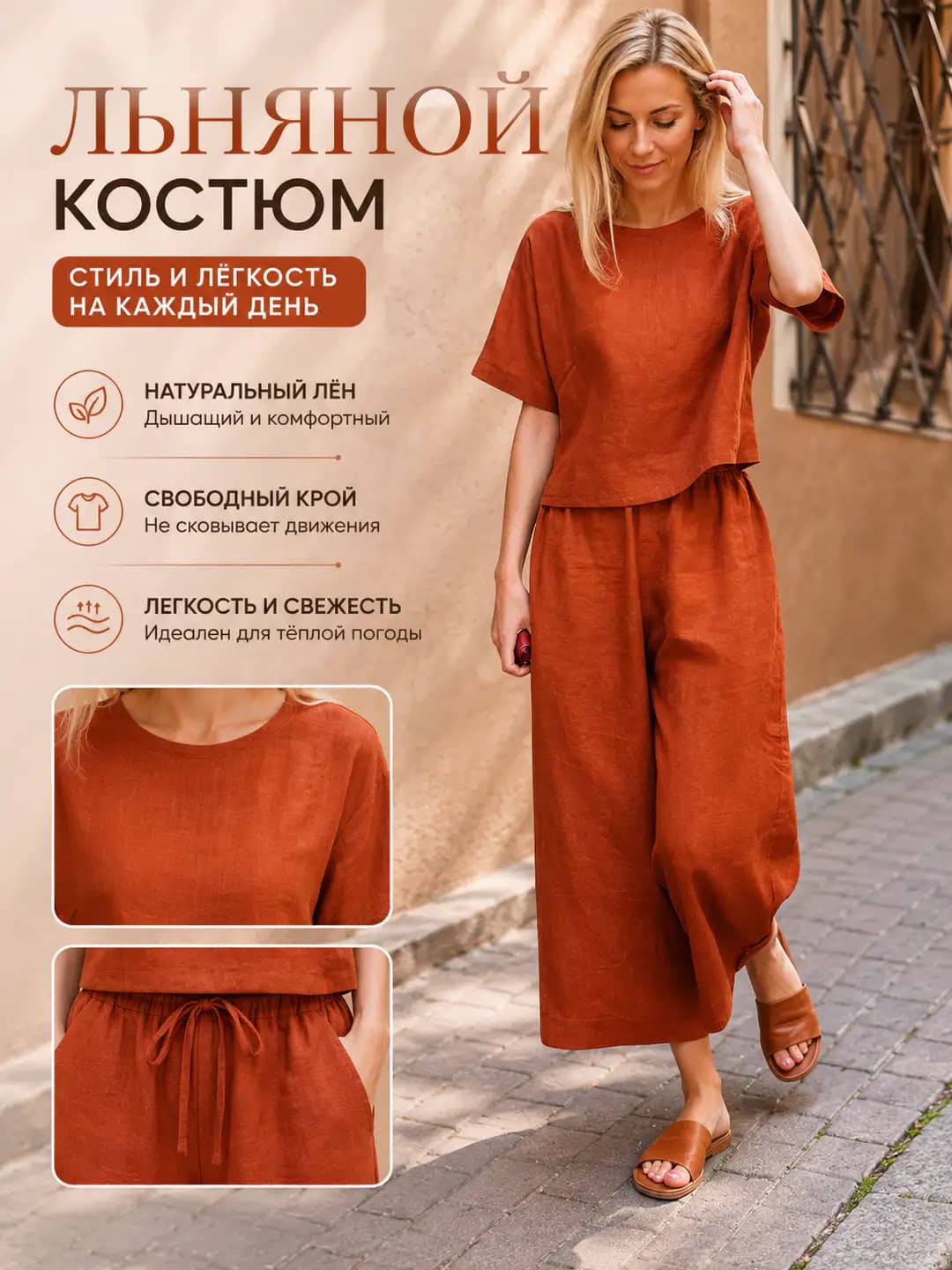 Women's casual set: solid colour blouse and trousers, loose fit, plus size, main fabric share 80%–90%, short sleeve
