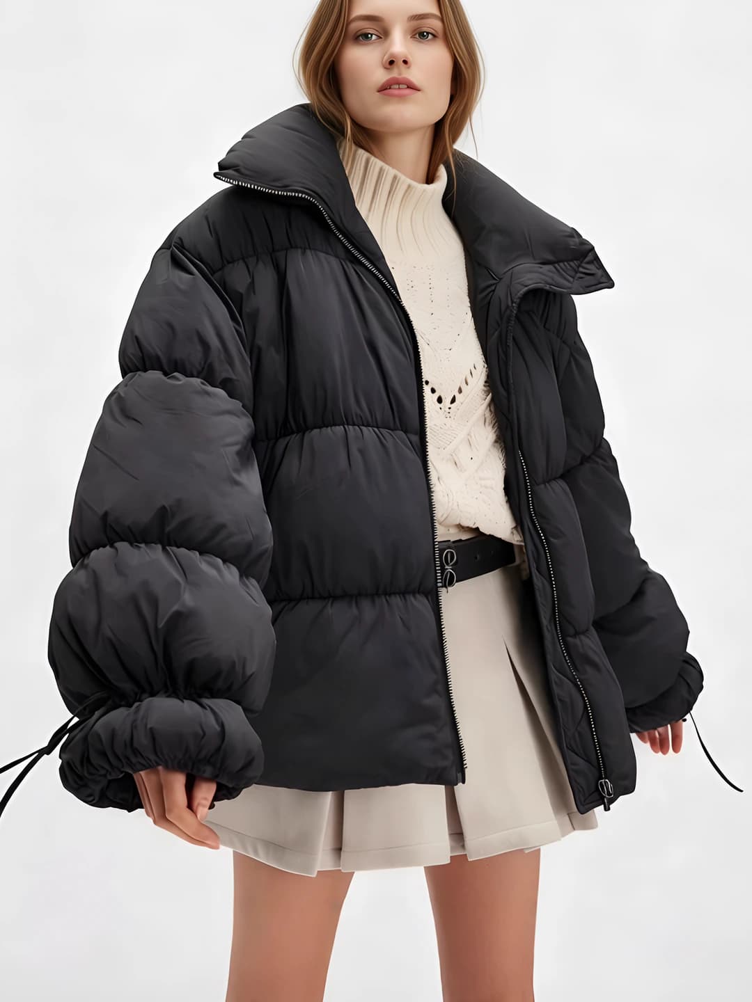 Black cotton coat