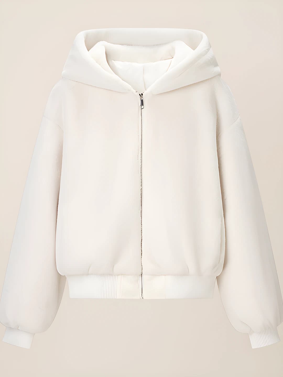 White hooded jacket