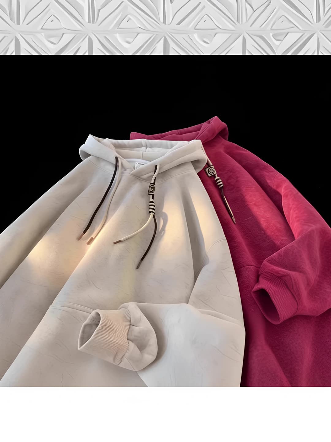 Women's 2026 loose fit mid-length crew neck long sleeve thick hoodie