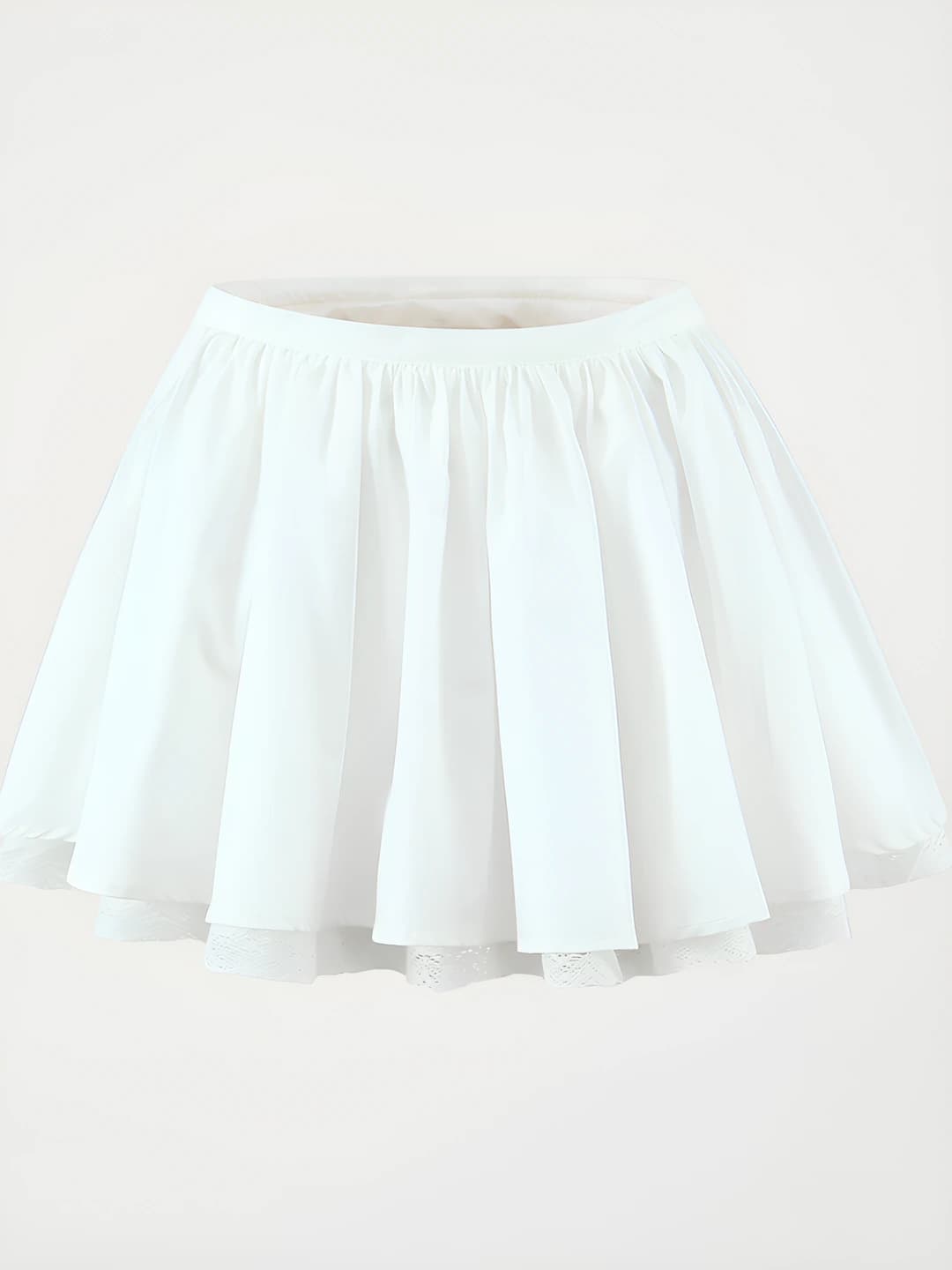 White puff skirt