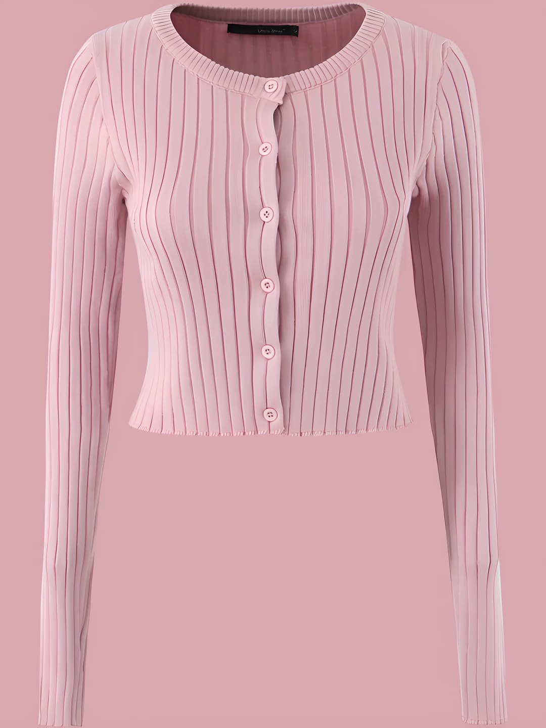 Faux leather pink top