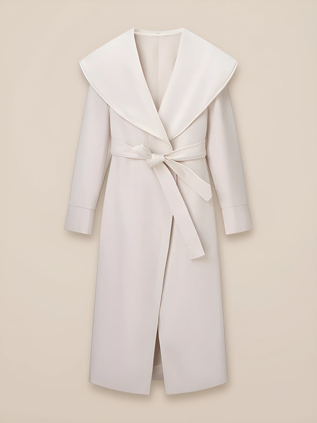 Milk apricot wool coat