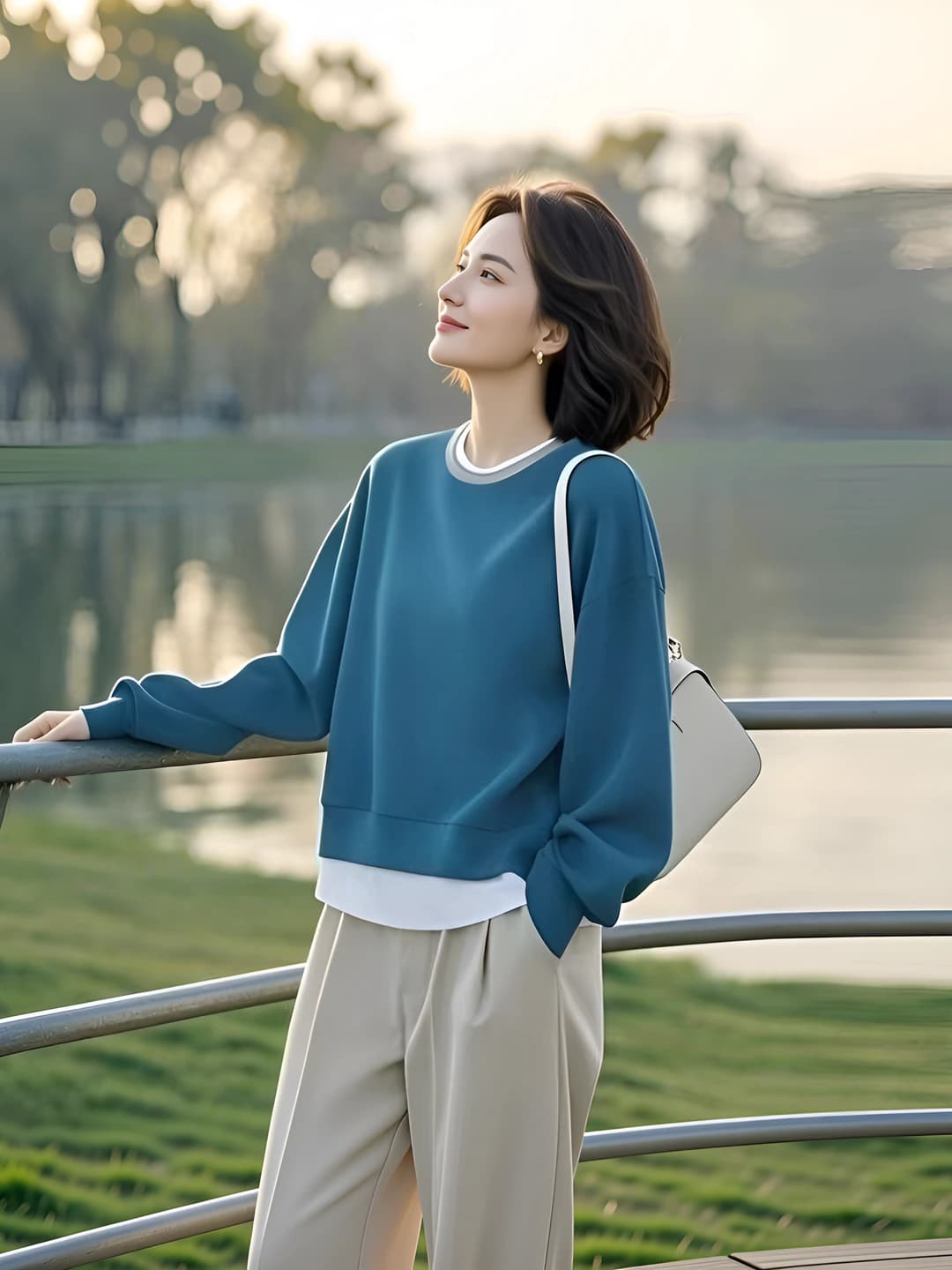 Teal, airy, double-layer, 20 pcs