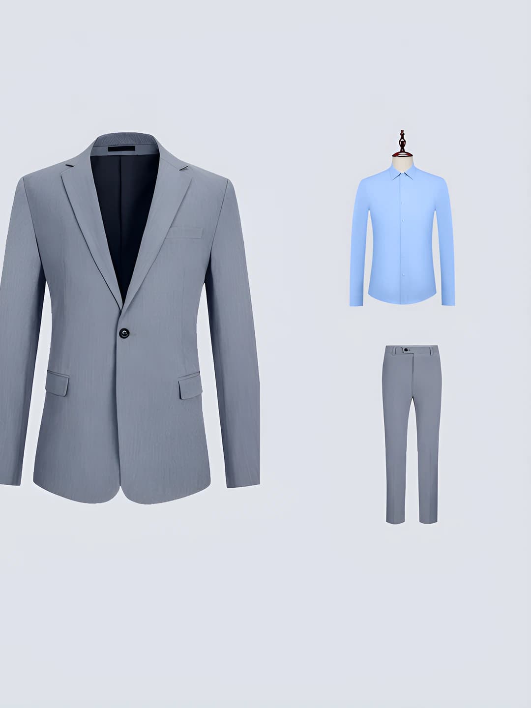 Emerald blue men's suit + pants + shirt