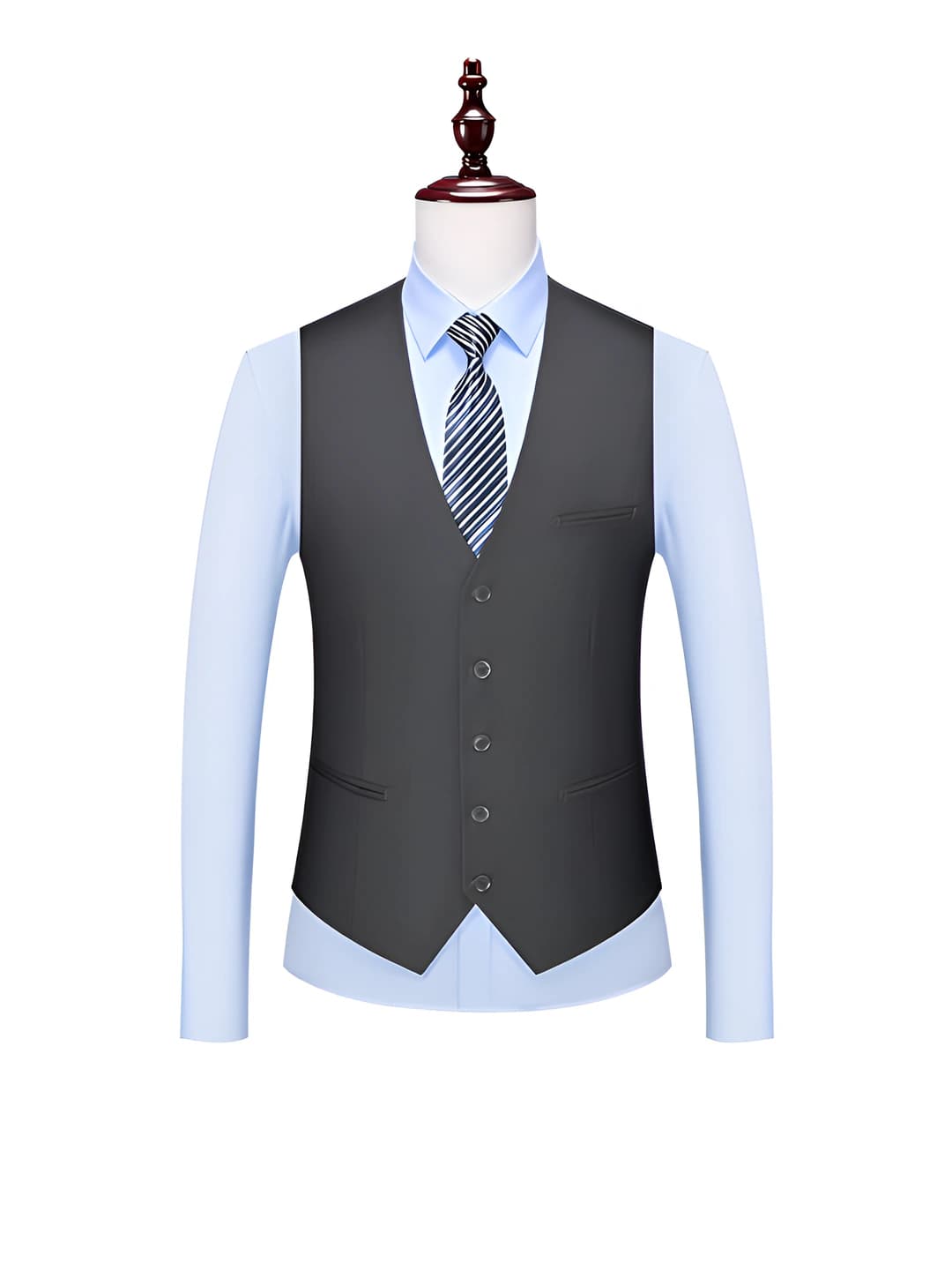 Deep gray men's vest