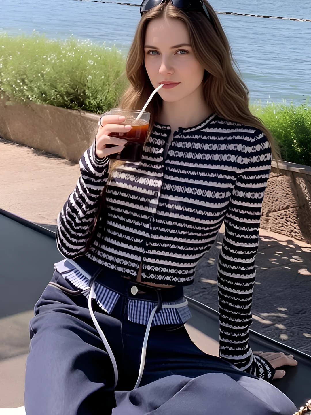 Black-white striped