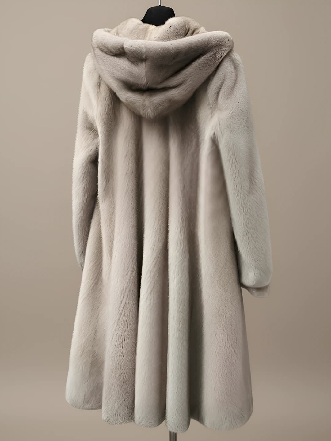 Women's warm coat, mid-length, long sleeve, autumn-winter
