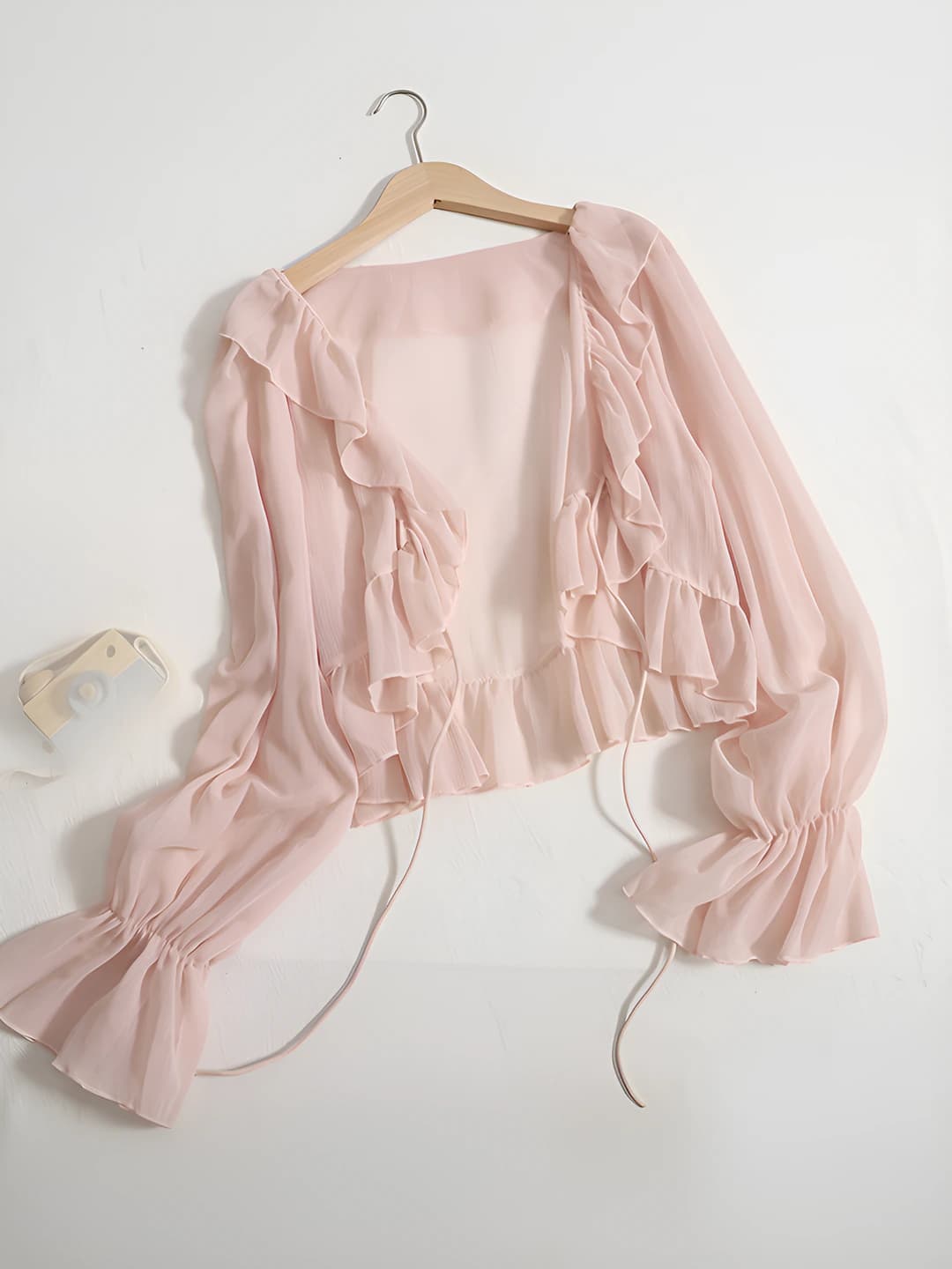 Women's light jackets and windbreakers: sun-protective cardigan, spring-summer, loose fit, cropped, square collar, long sleeve, chiffon