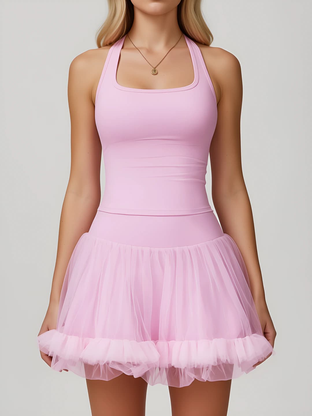 8819 vest + 2033 skirt - cherry blossom pink