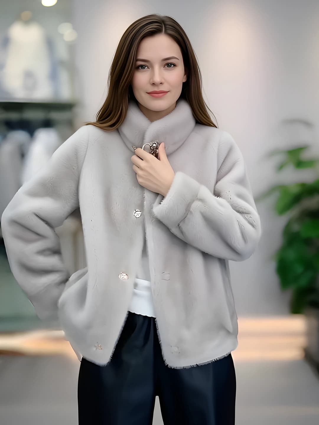 Silver-lavender grey
