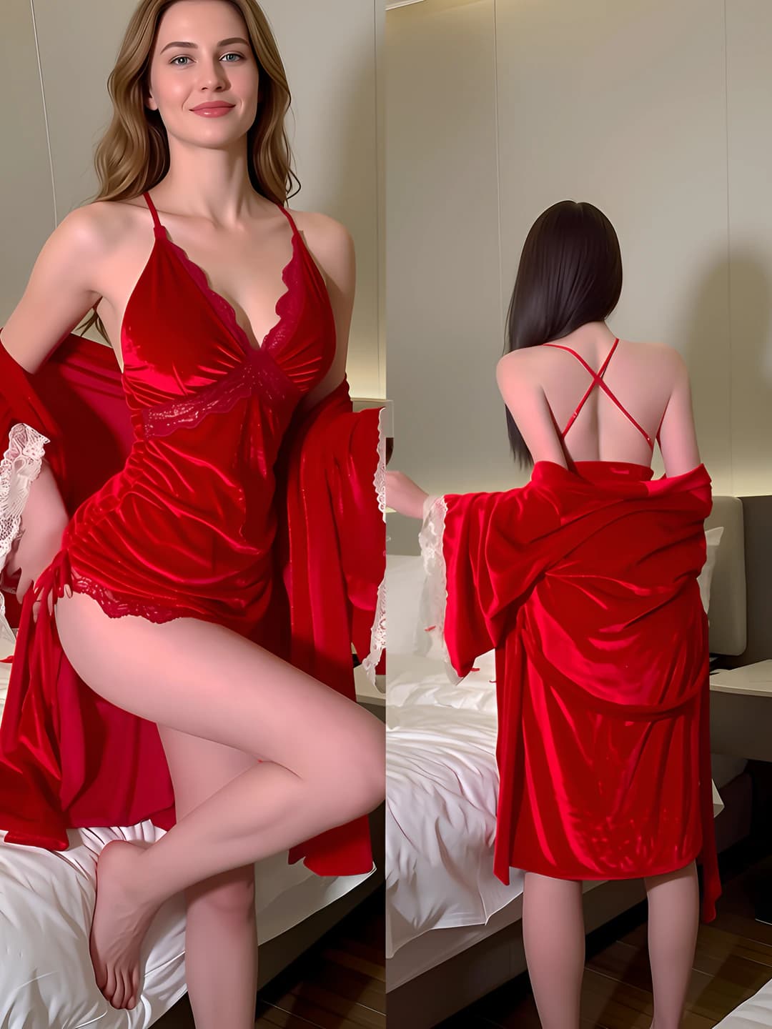 China Red Strap + Robe