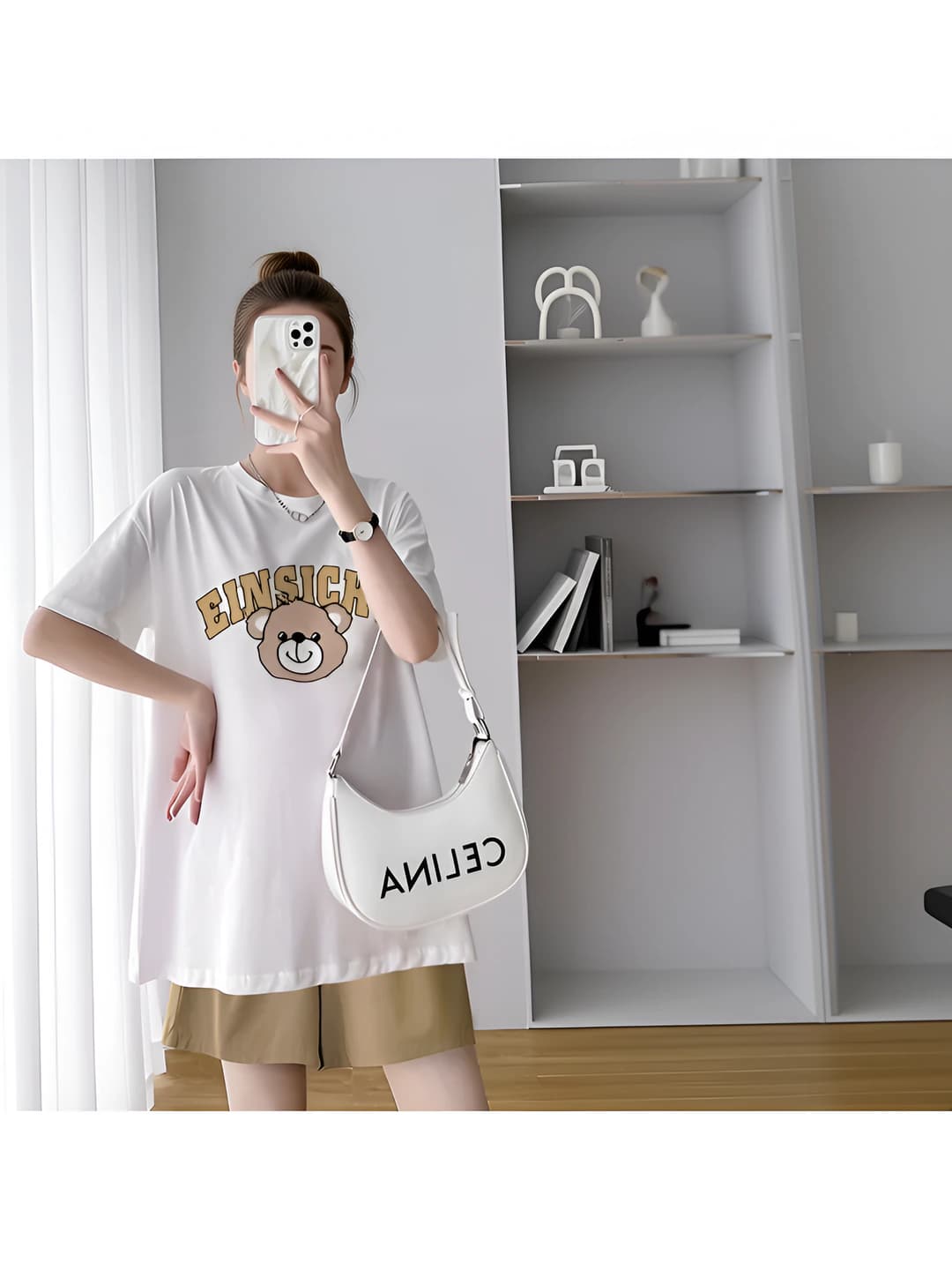 Ayollar uchun yozgi homiladorlar uchun kalta yengli ikki qismli to'plam: bo'sh (oversize) T-shirt va yubka, nozik ko'rsatadigan, katta o'lcham, kundalik uslub, bosma naqshli