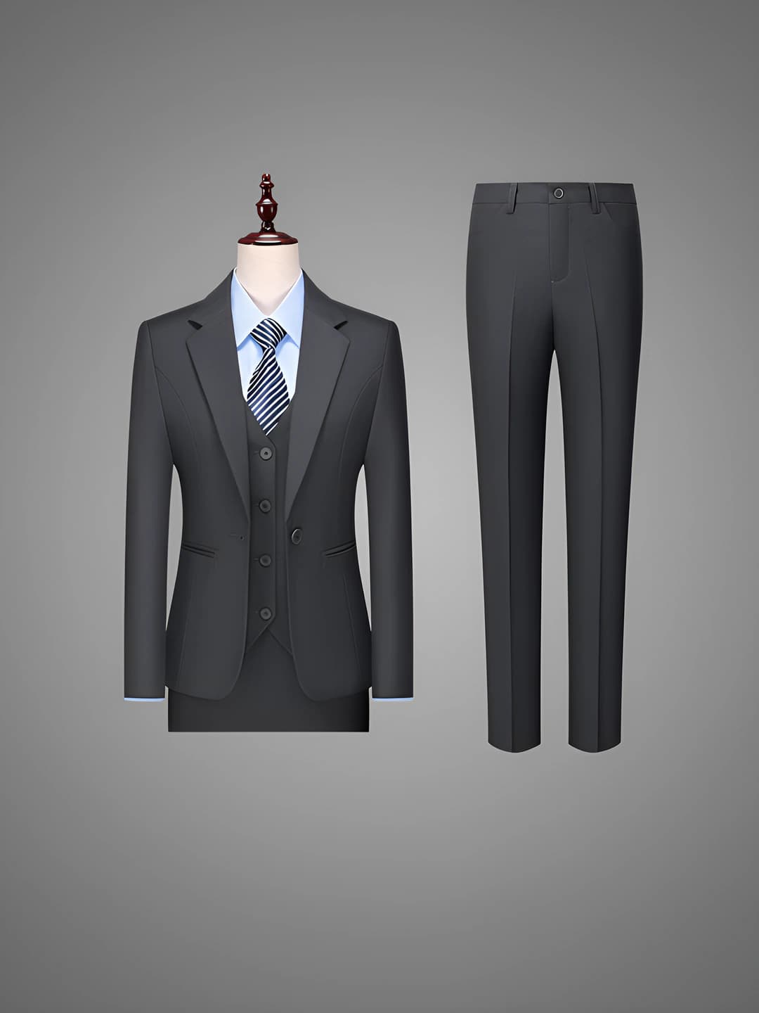 Dark grey suit + women's pants