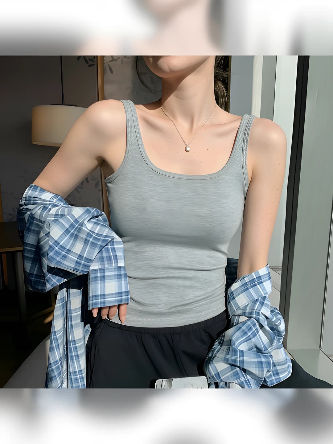 Light grey short