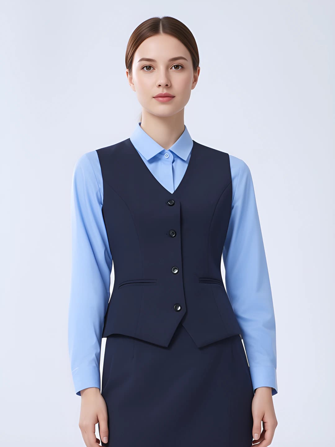Navy women's vest