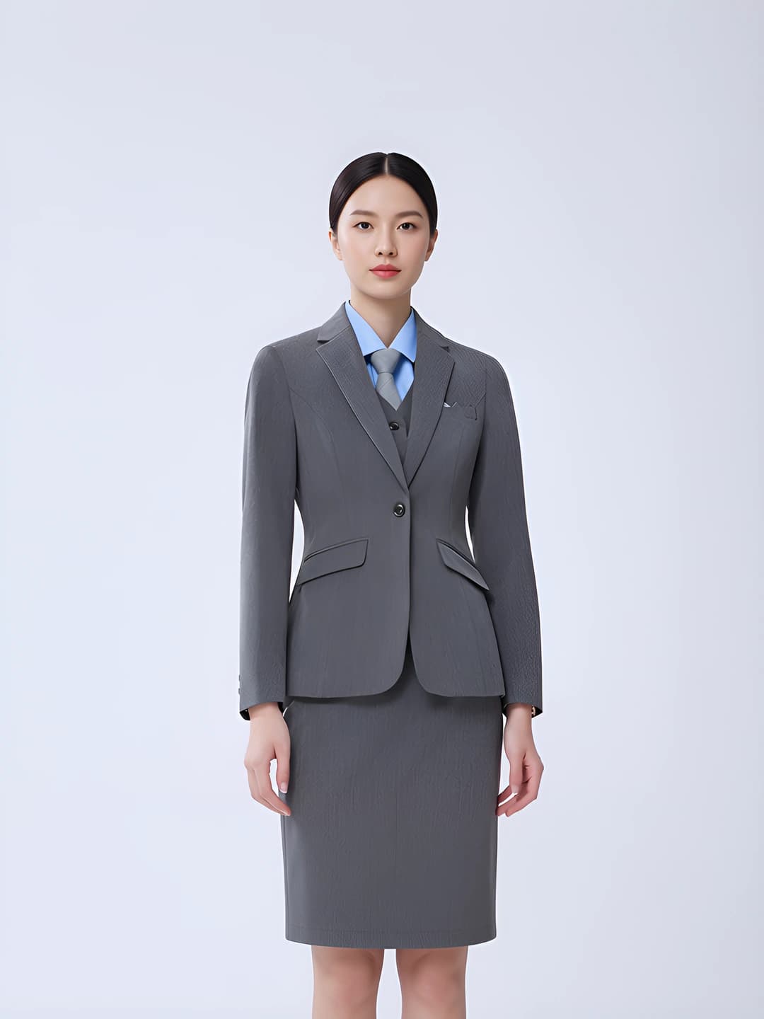 Medium gray women's suit