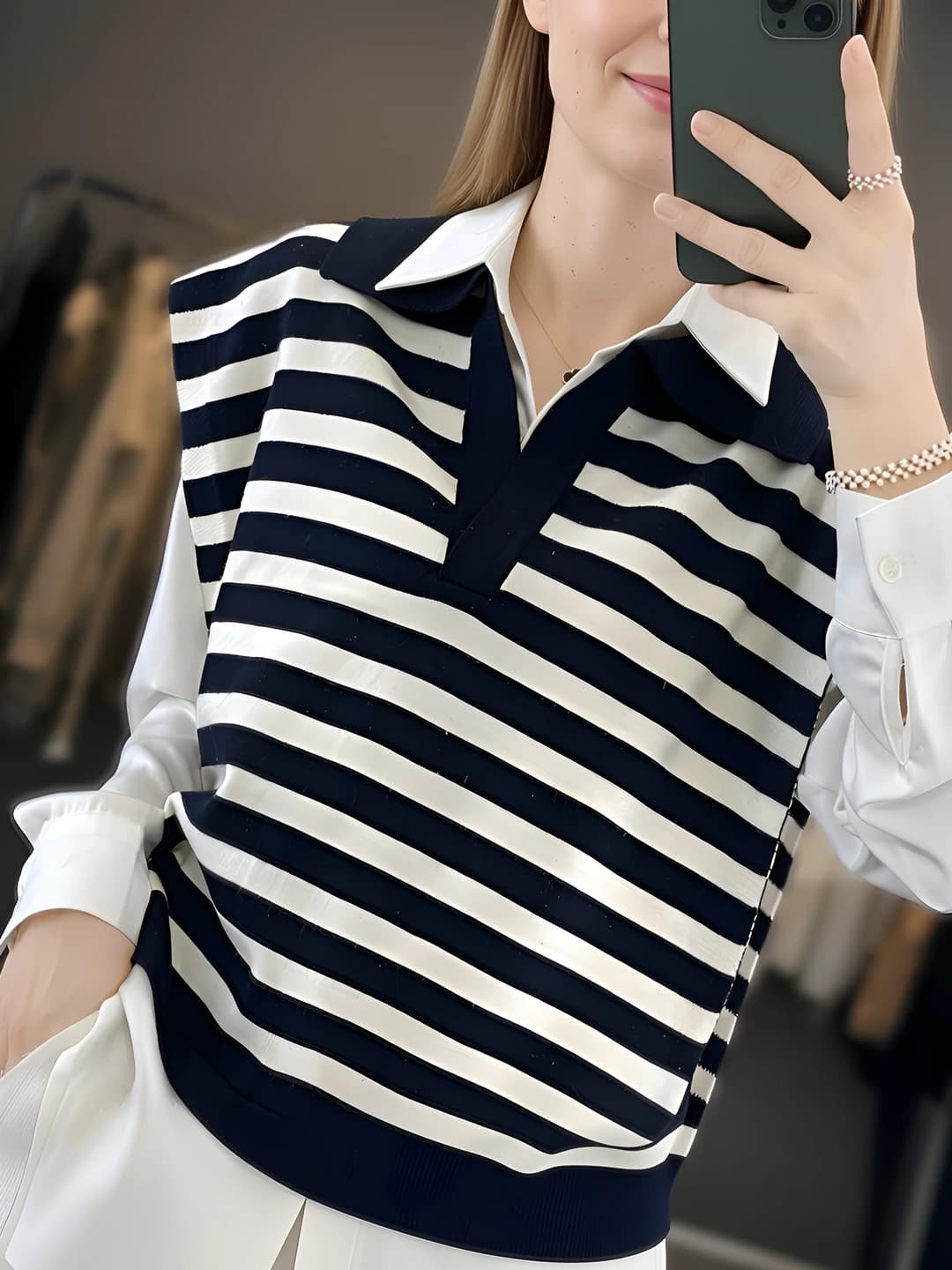 Blue and beige stripes