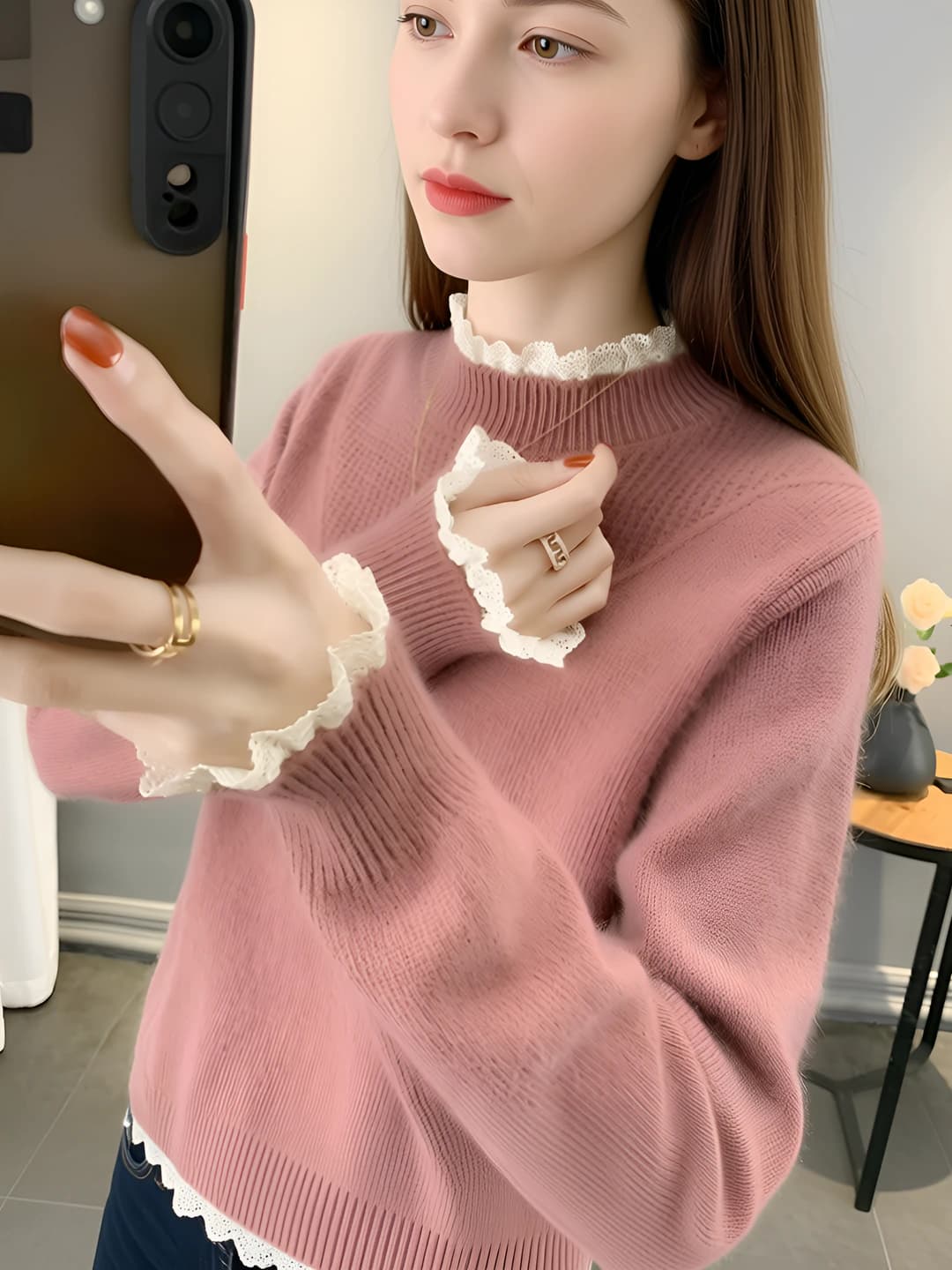 Leather pink