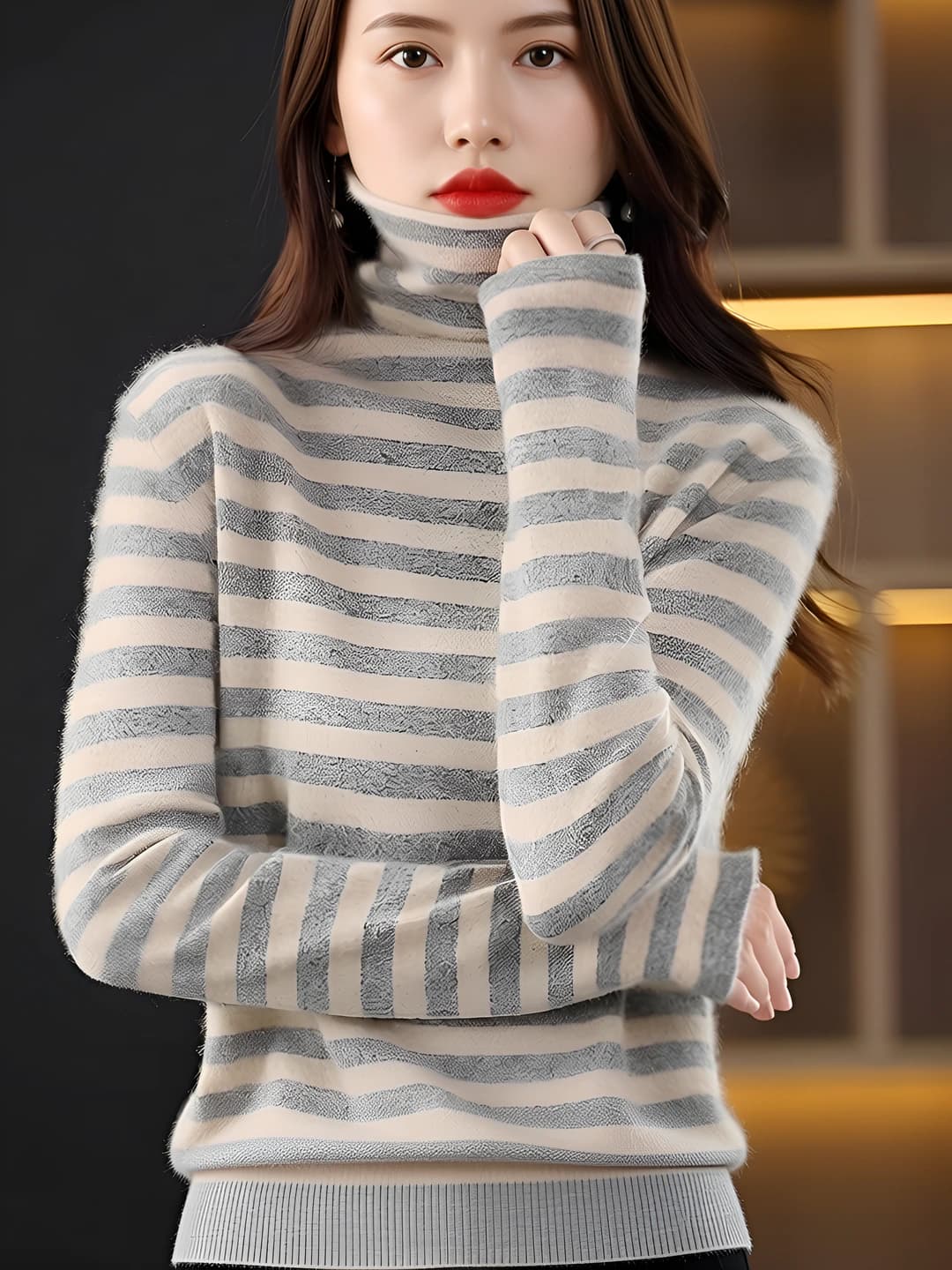 Light Grey Striped