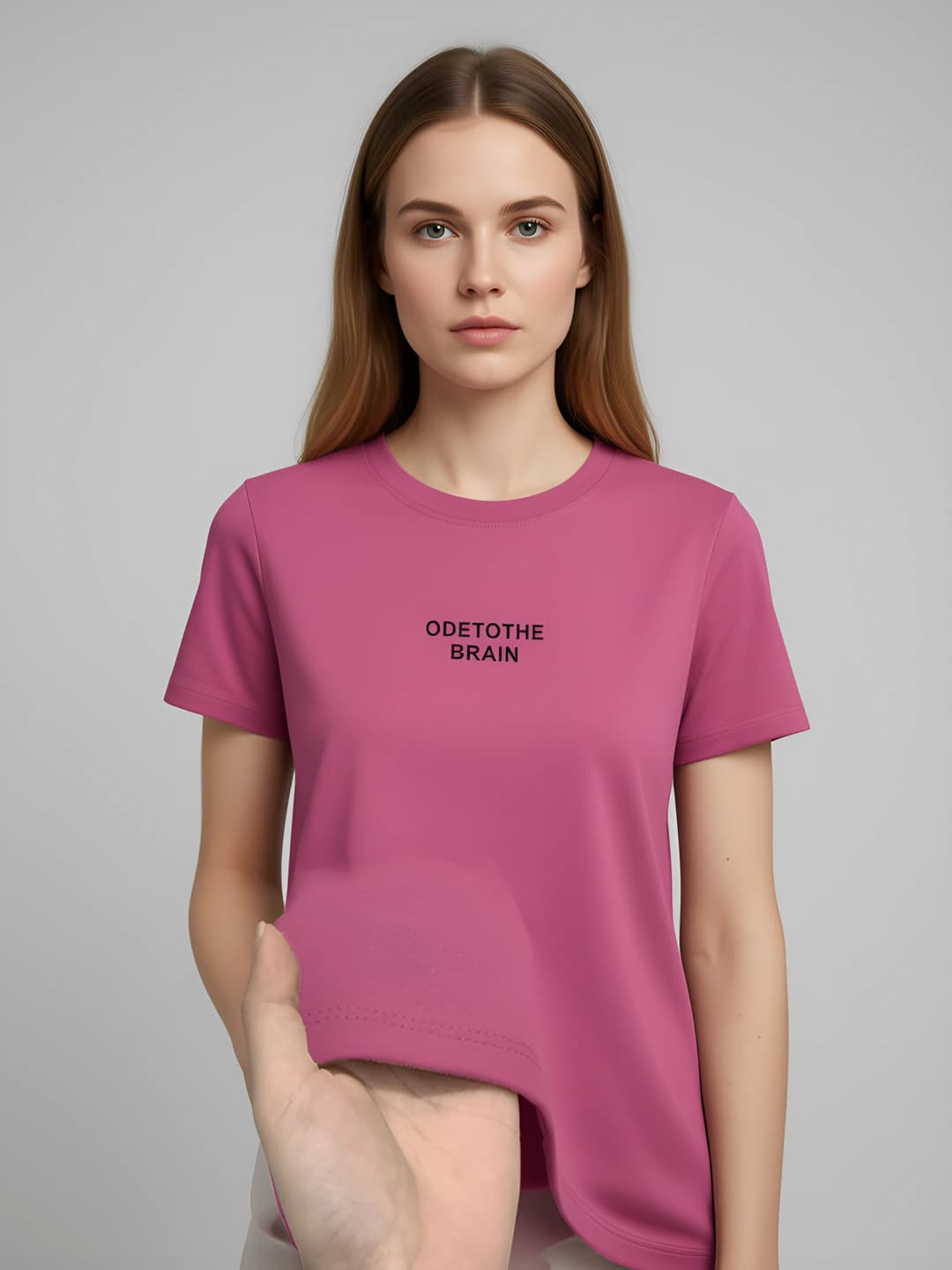 Women's 2026 summer short sleeve t-shirt, Korean style, loose fit, crew neck, printed, casual style