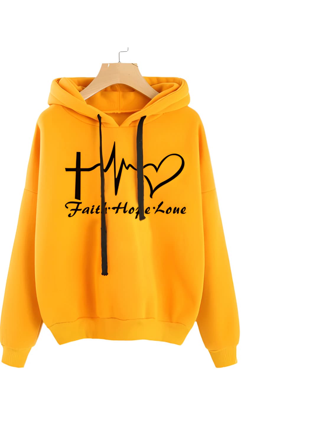 Women's printed long sleeve V-neck straight cut casual sweatshirt