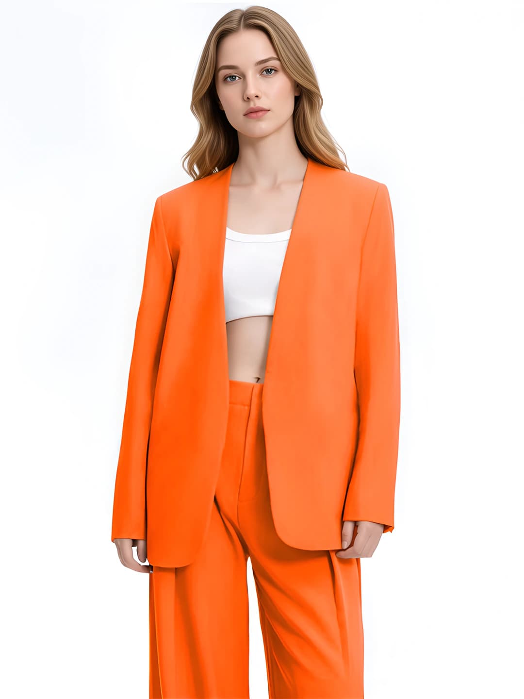 Orange-pink [pants+suit]