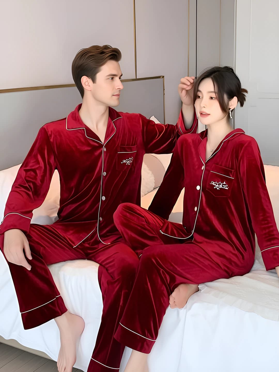 8025+8026 Thick Double-sided Wine Red