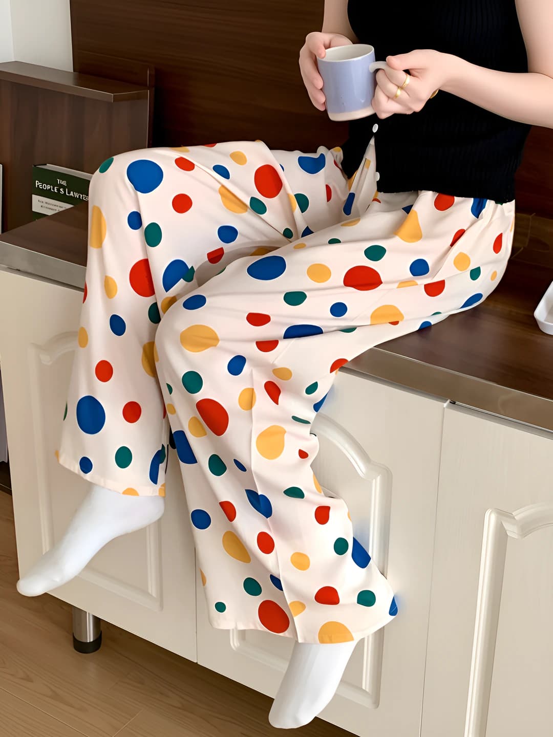Multicolour polka dots