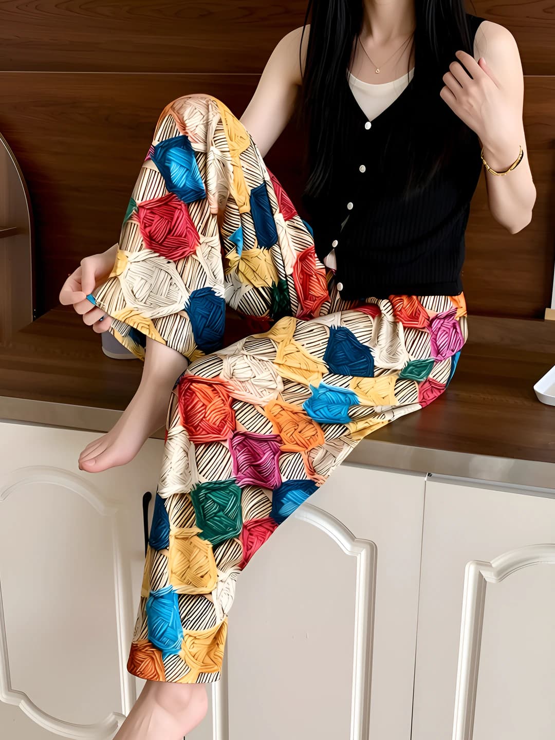Multicolour woven pattern