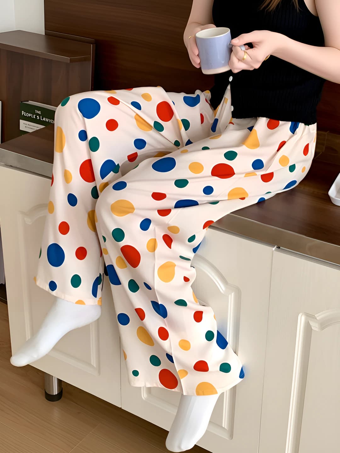 Multicolour polka dots
